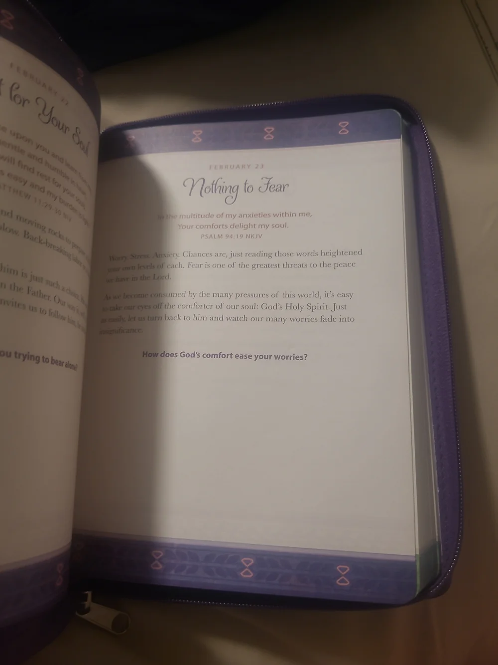 God Is Always With Me Devotional Coffee Table Book - Purple - Picture 2 of 5